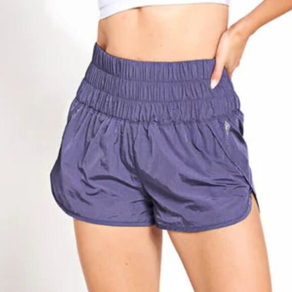Free People Movement The Way Home Shorts Size M Deep Sea Purple Blue Running Gym - Picture 1 of 9